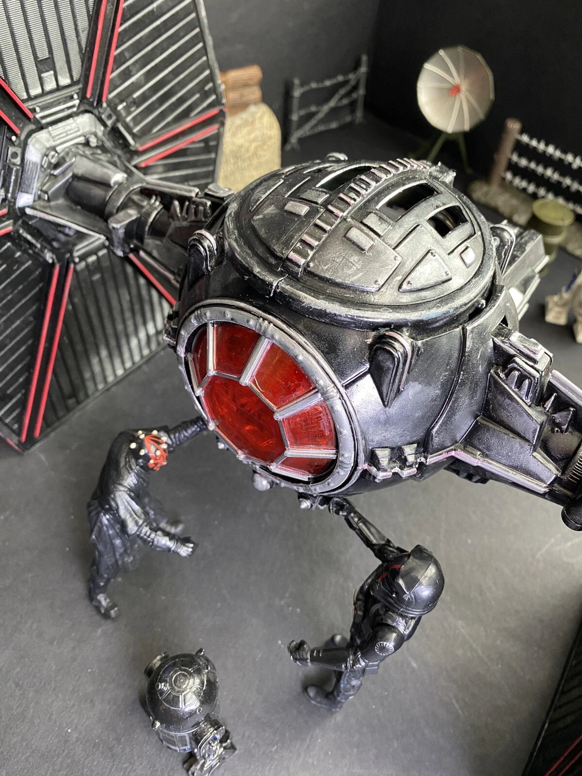 Star Wars Crimson Talon TIE Hunter | Custom Hand-Painted Imperial Tie  Fighter - view 2