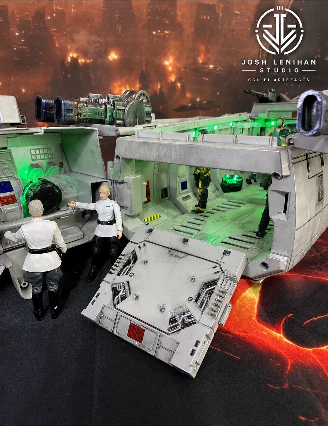 Star Wars GREENLINE BASTION Assault Gunship Diorama Empire Vintage Kenner Custom