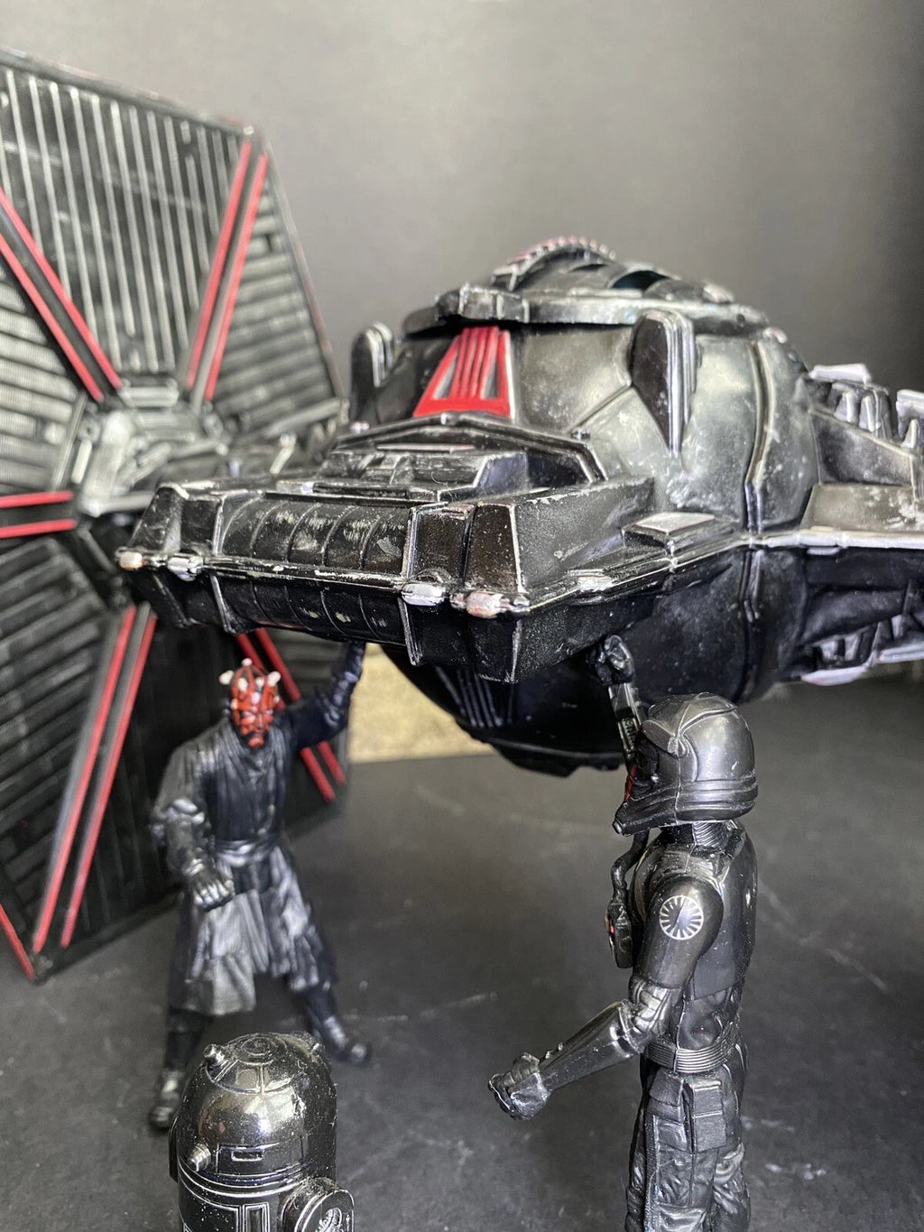 Star Wars Crimson Talon TIE Hunter | Custom Hand-Painted Imperial Tie  Fighter - view 8