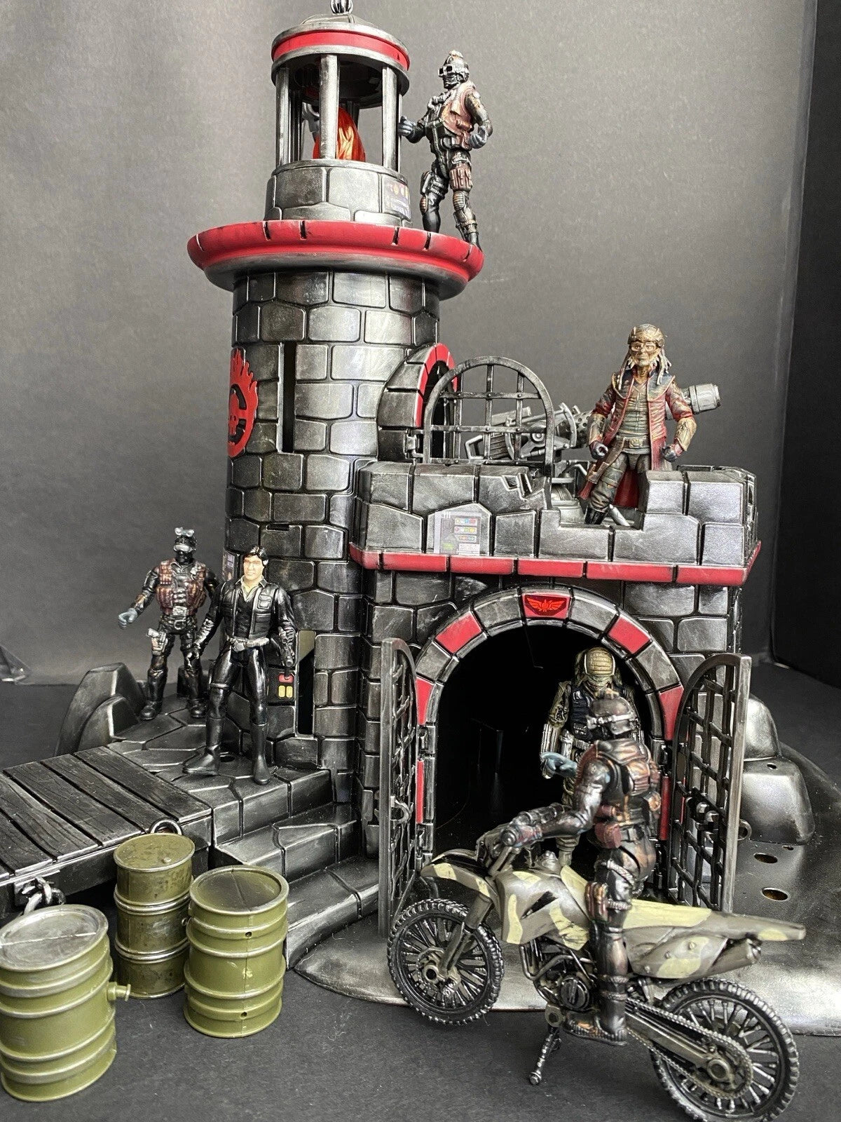 GI JOE COBRA Blackspire Outpost Fortress Diorama 1:18 3.75 Inch Vintage Custom