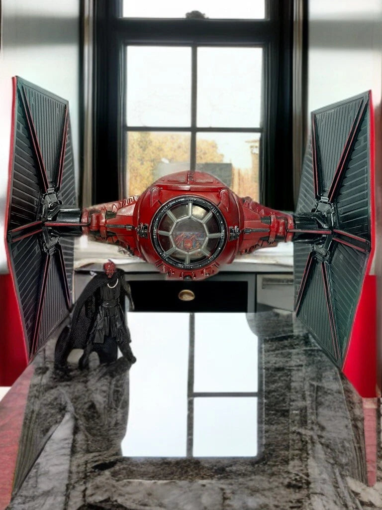 Star Wars Crimson Reaper Tie Fighter Interceptor Kenner Vintage Empire custom