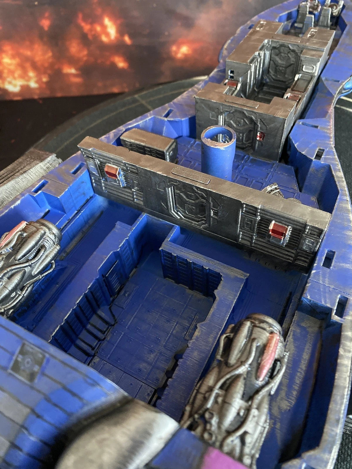 GI JOE COBRA Night Viper Pursuit Barge Gunship LED Vehicle Vintage Kenner custom