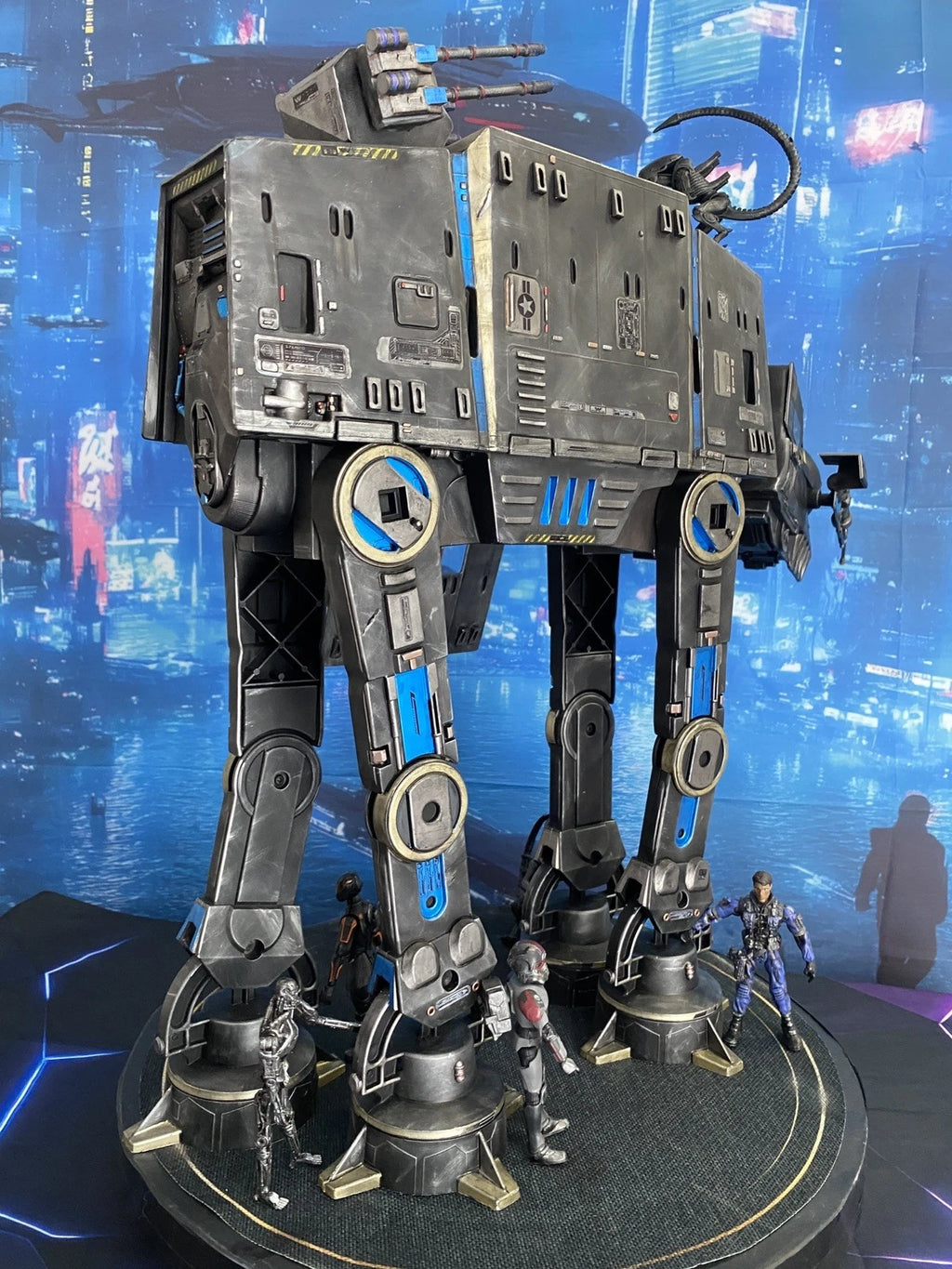 Star Wars AT-AT Aliens Weyland Yutani Custom Imperial vintage Kenner Diorama
