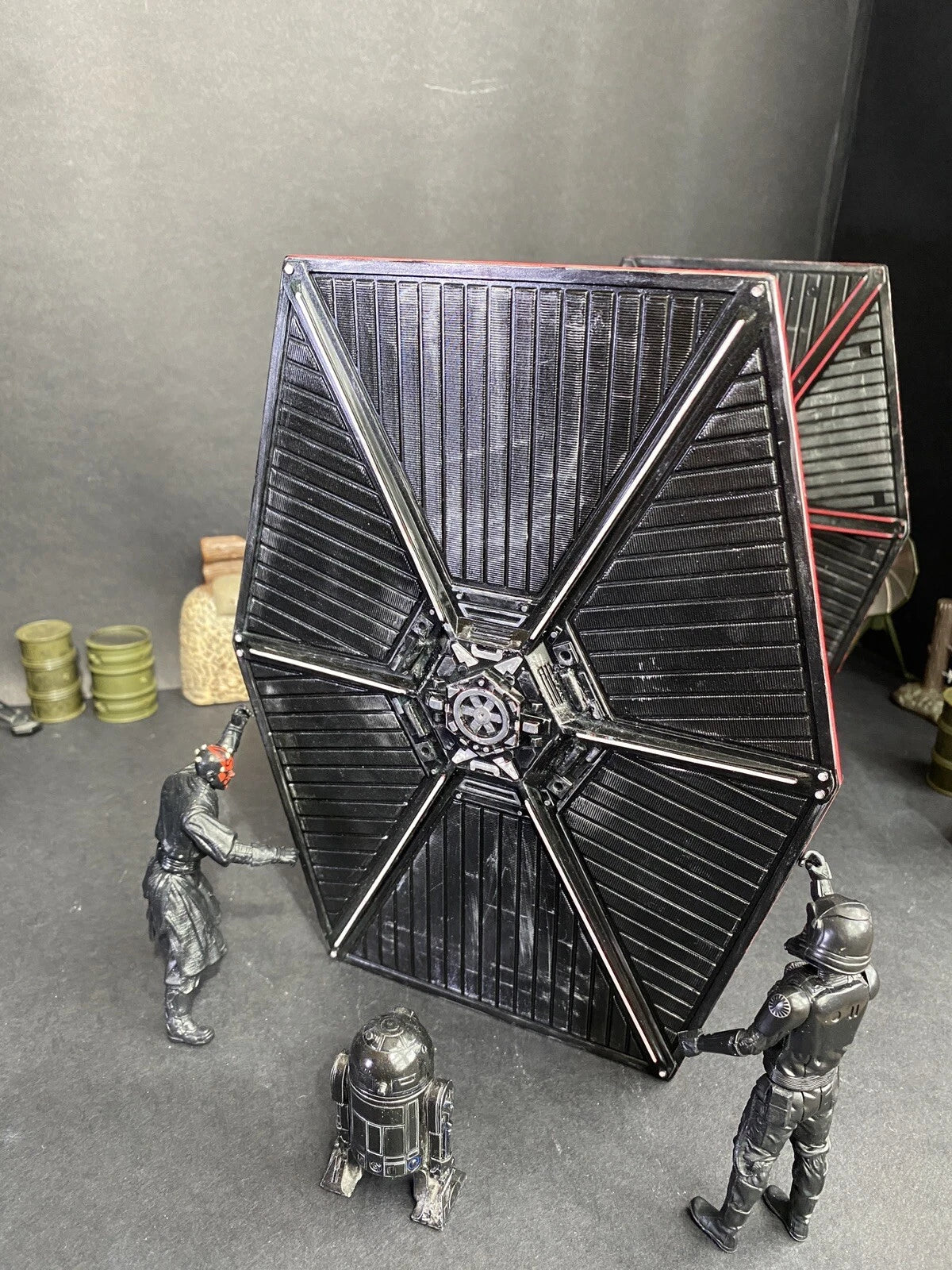Star Wars Crimson Talon TIE Hunter | Custom Hand-Painted Imperial Tie  Fighter - view 6