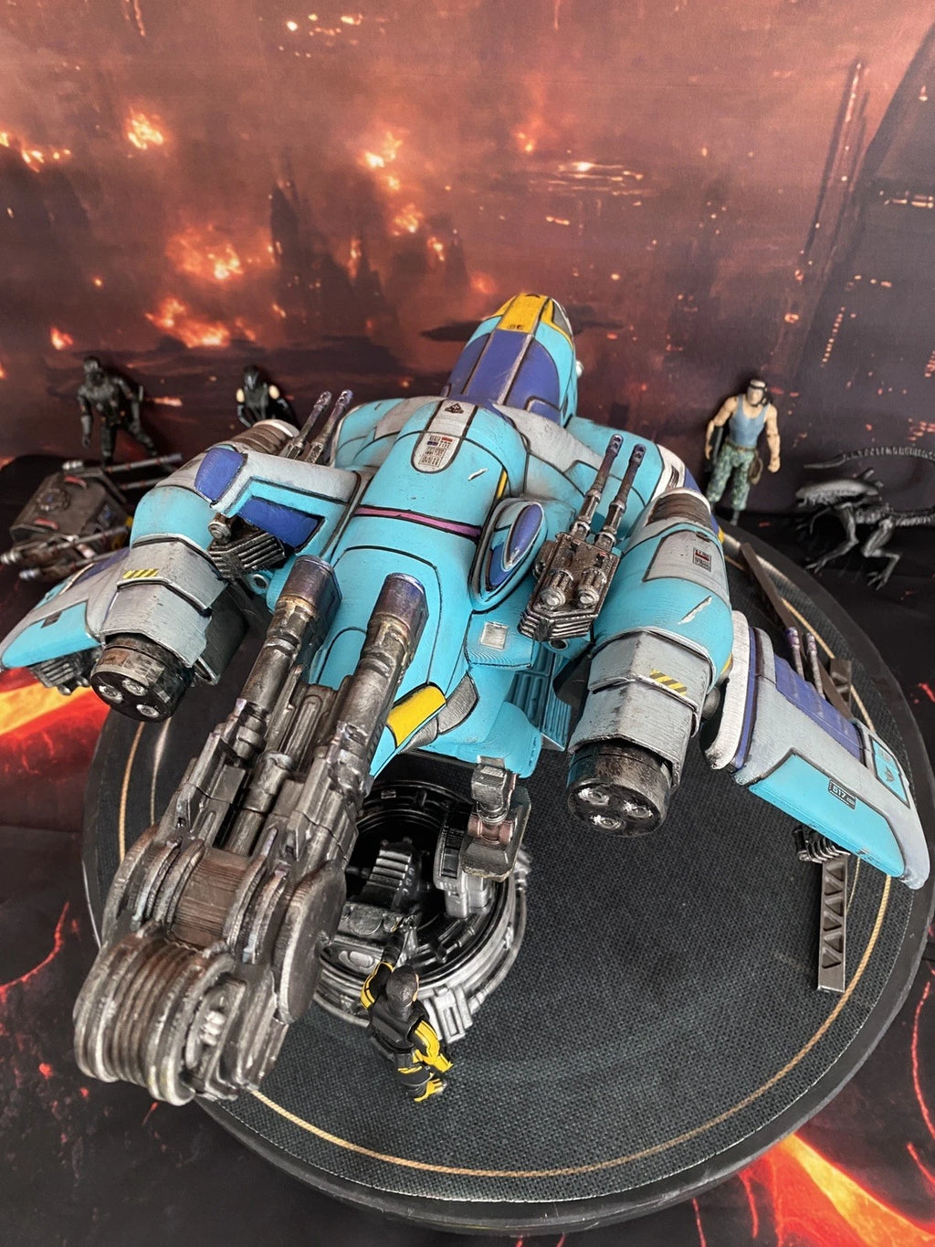Tyrell Sector Interceptor K-410 | Custom Blade Runner Gunship vintage Diorama