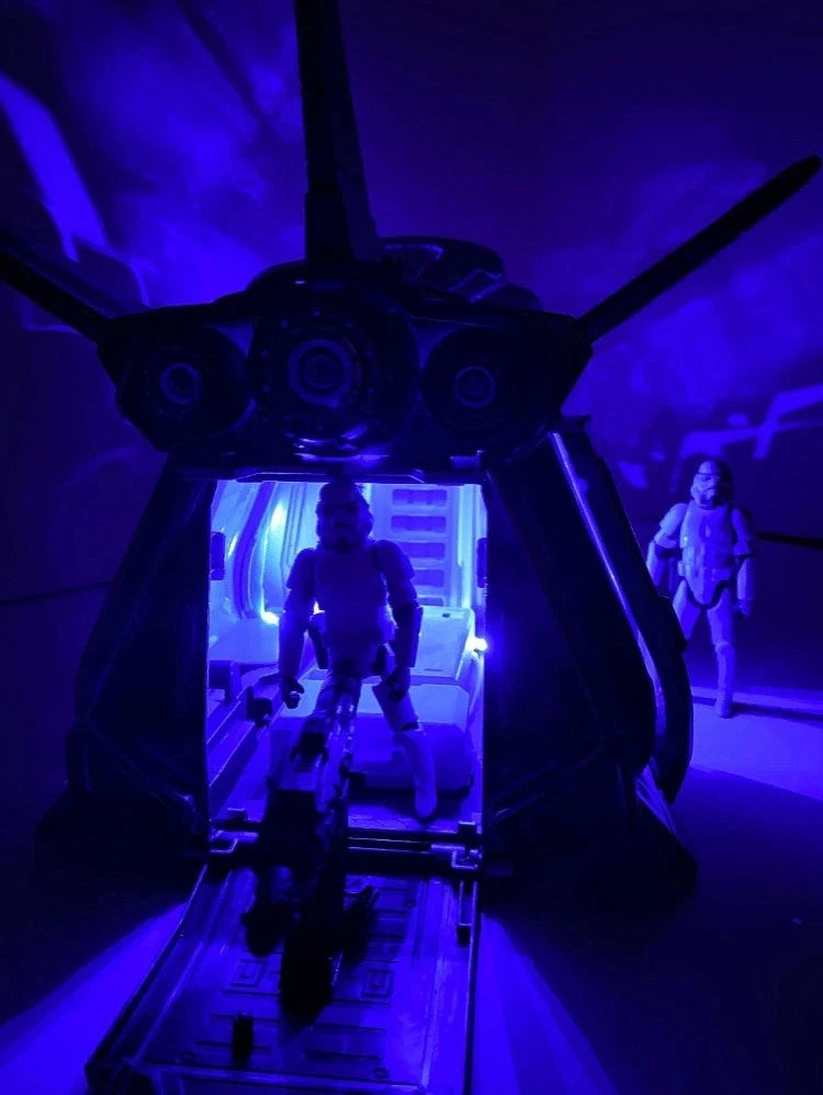 Star Wars DUSTWING K-71 Desert Rebel Shuttle — Custom Gunship w/ LED Light Kit