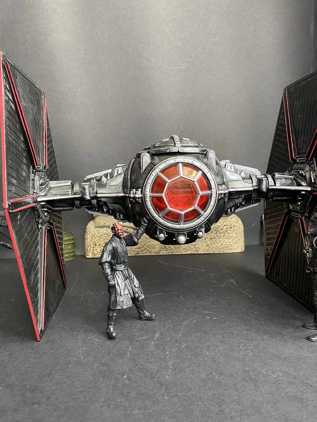 Star Wars Crimson Talon TIE Hunter | Custom Hand-Painted Imperial Tie  Fighter - view 17