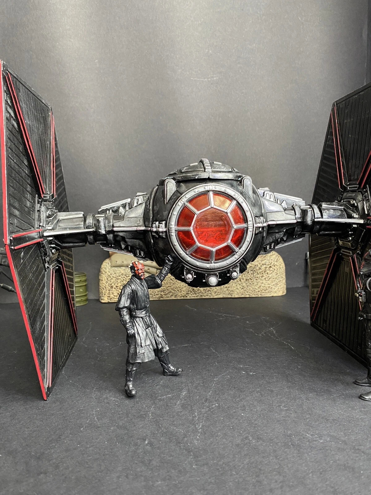 Star Wars Crimson Talon TIE Hunter | Custom Hand-Painted Imperial Tie  Fighter - view 17