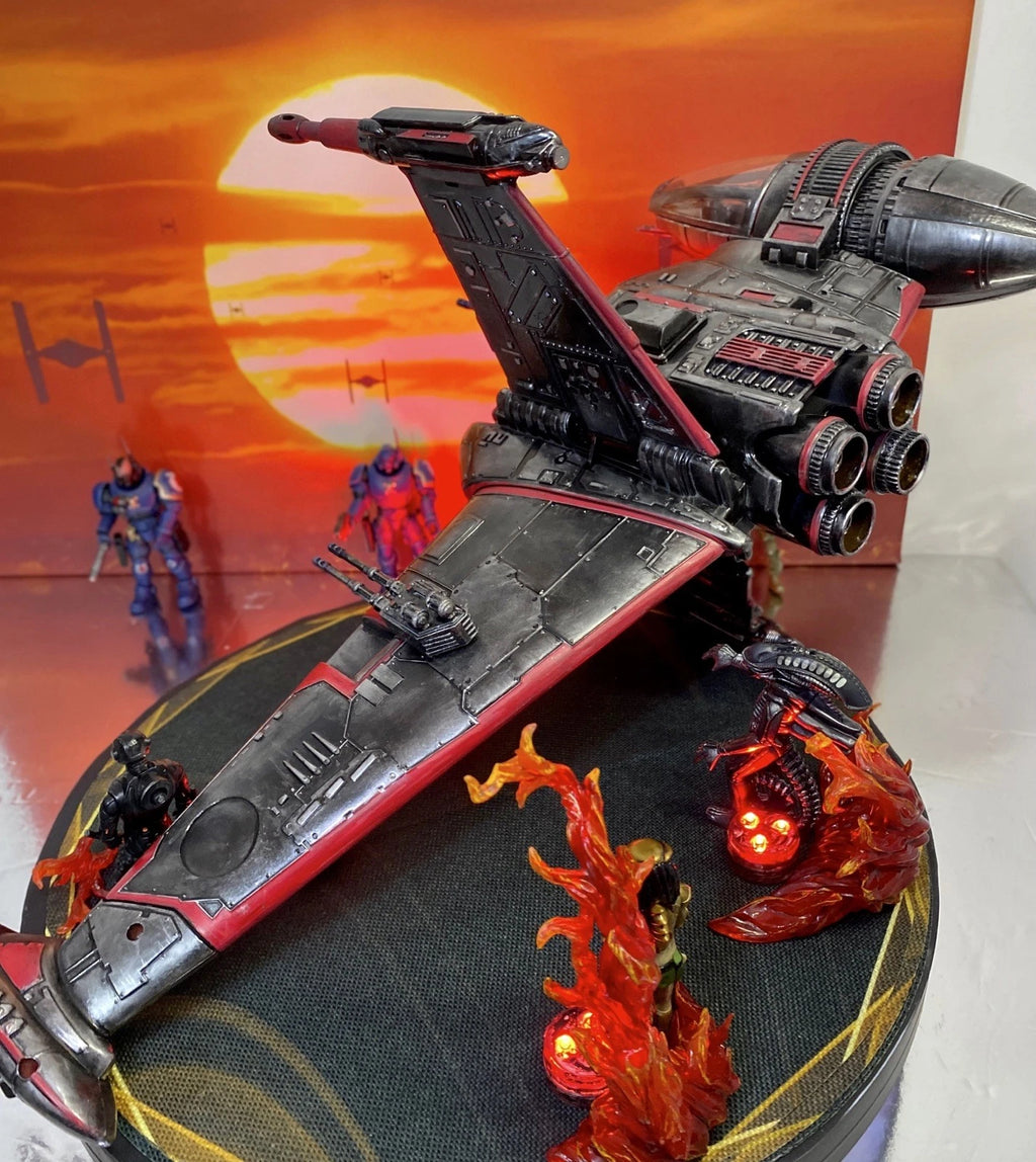 Sable Lancer — Custom Star Wars B-Wing Fighter Vintage Kenner Sith Jedi Custom