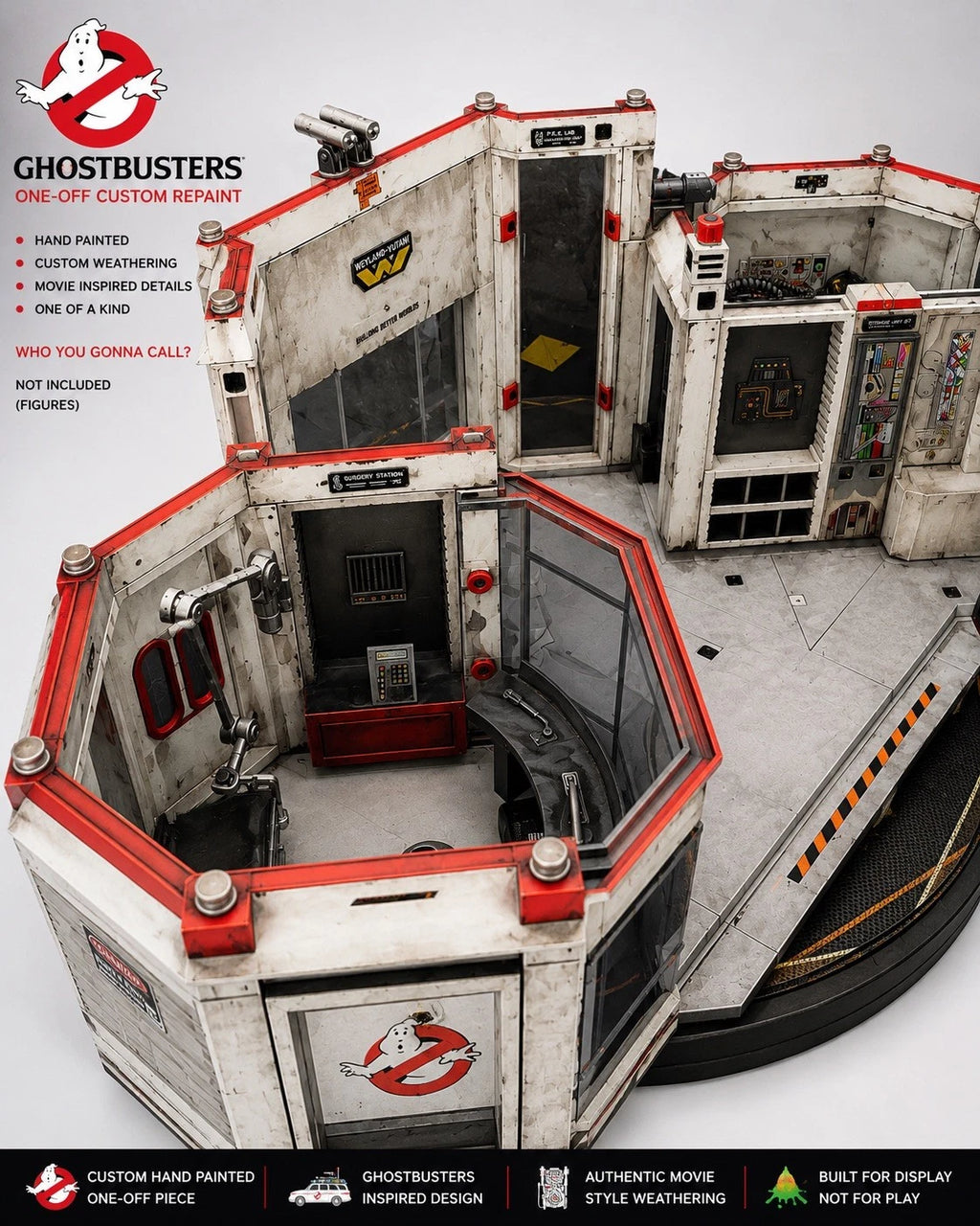 Ghostbusters Custom Vehicle Commission Ecto Repaint vintage Kenner Diorama