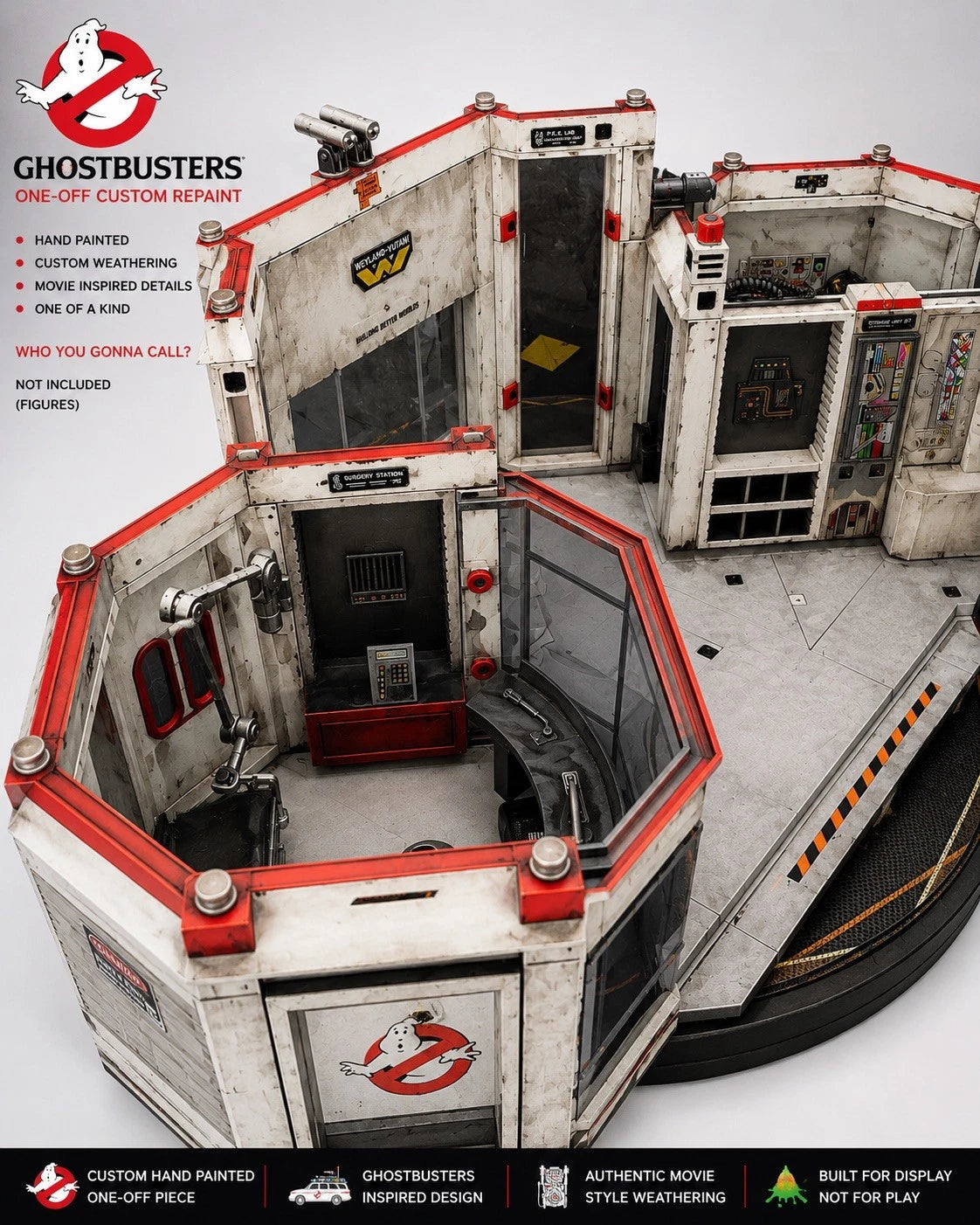 Ghostbusters Custom Vehicle Commission Ecto Repaint vintage Kenner Diorama