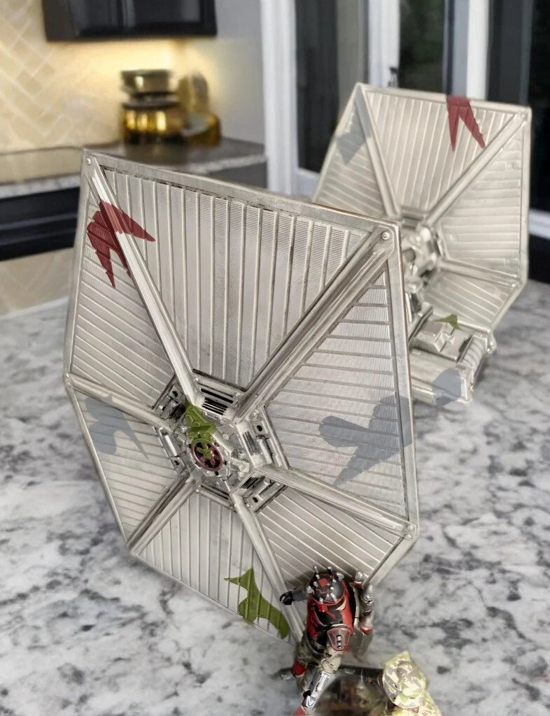 Star Wars Stormglass Sentry Winter-Theatre TIE Custom 1:18 Hand-Painted One-Off
