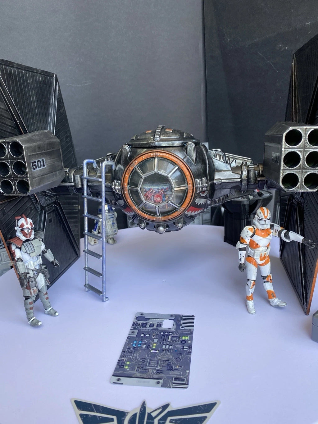 Star Wars TIE Fighter Custom Imperial Andor Rogue One Kenner Vintage Sith Empire