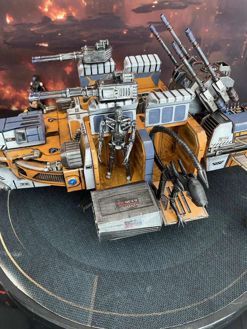Aliens USCM NEX-8 Xeno Containment Dropship Diorama Romulus Vehicle Custom
