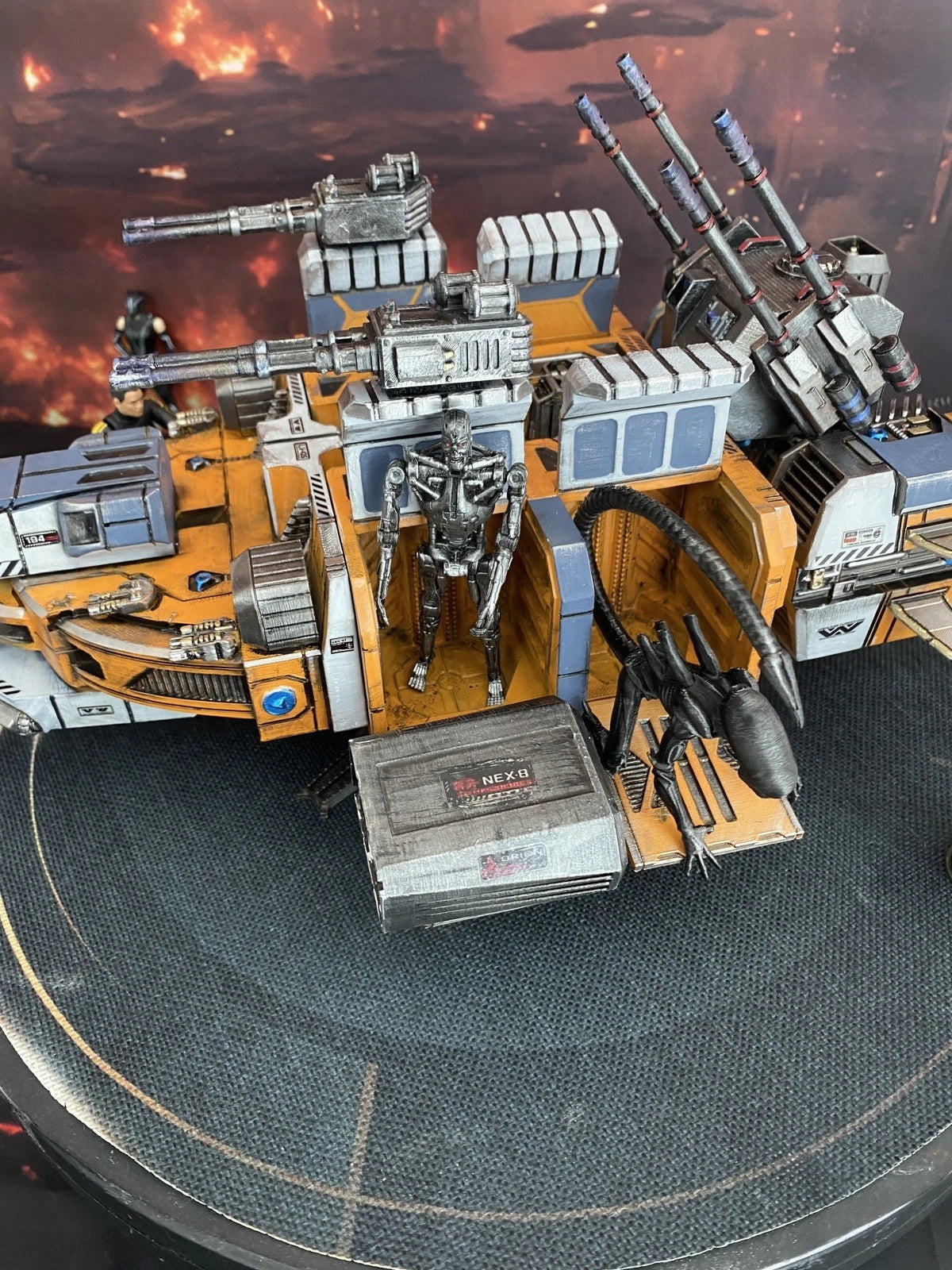 Aliens USCM NEX-8 Xeno Containment Dropship Diorama Romulus Vehicle Custom