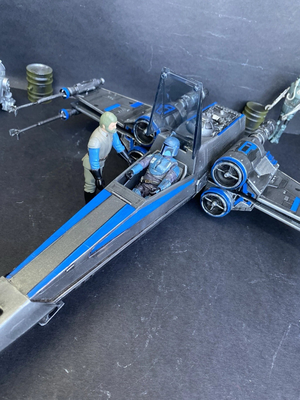 Star Wars RZ-9 “Nightglass” X-wing Interceptor | Custom Starfighter Diorama