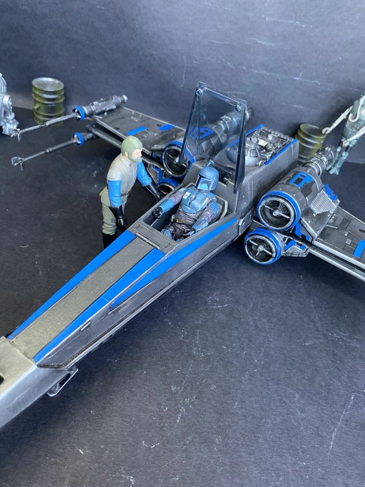 Star Wars RZ-9 “Nightglass” X-wing Interceptor | Custom Starfighter Diorama