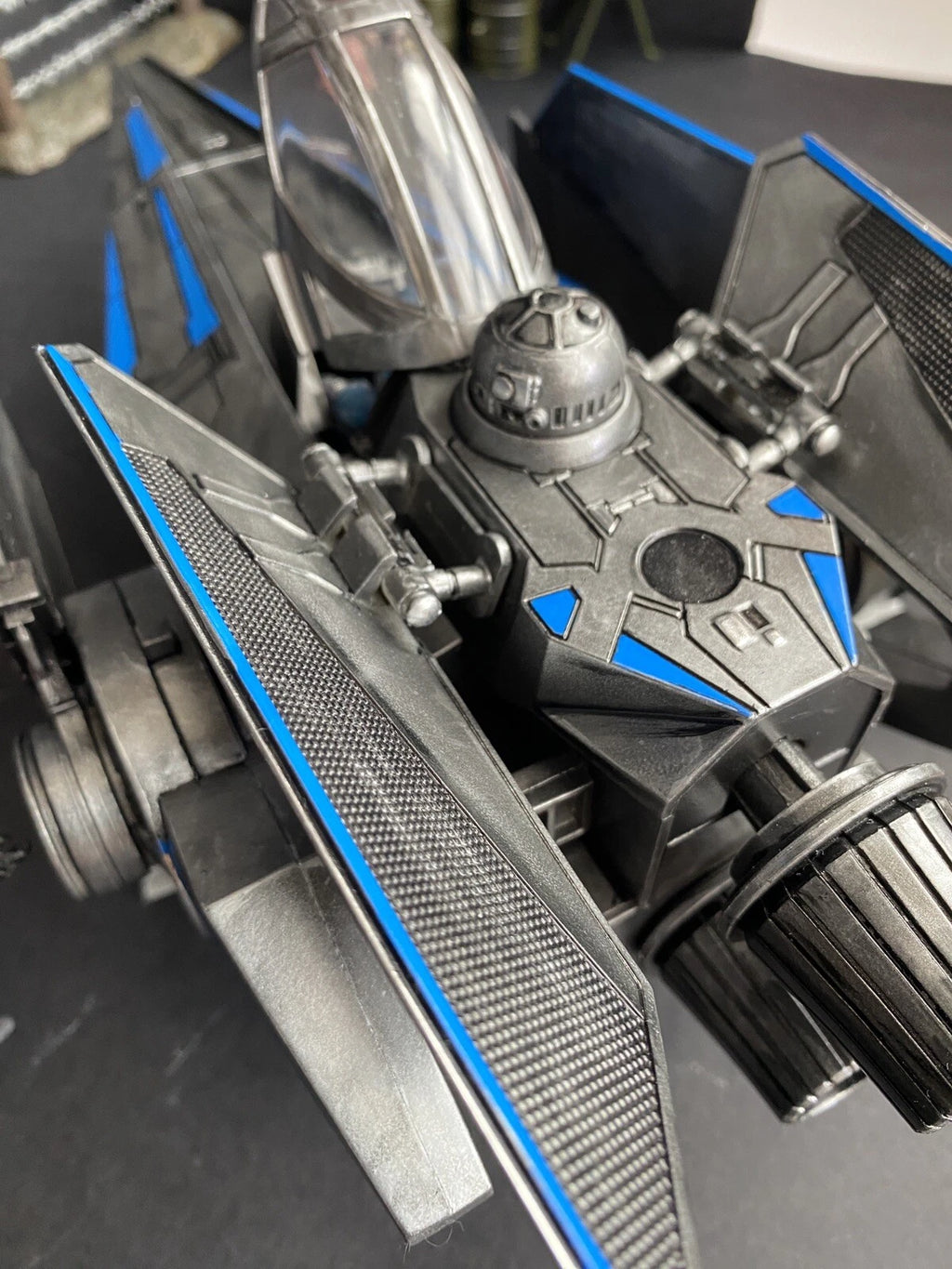 Star Wars V-Wing Interceptor — Blue Sith Maul Shadow Lord refit collectible