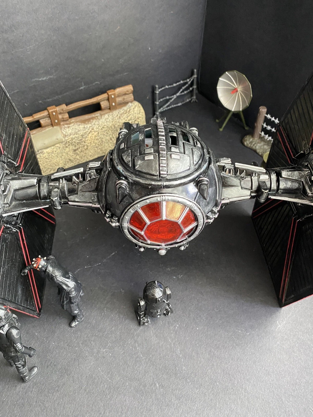 Star Wars Crimson Talon TIE Hunter | Custom Hand-Painted Imperial Tie  Fighter - view 5