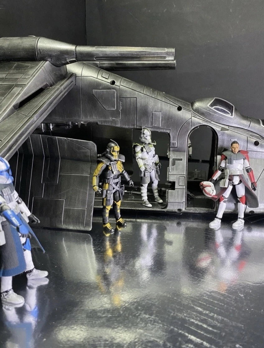 Star Wars Obsidian Gunship — Imperial Gunship Custom Hand-Painted vintage Kenner - view 5