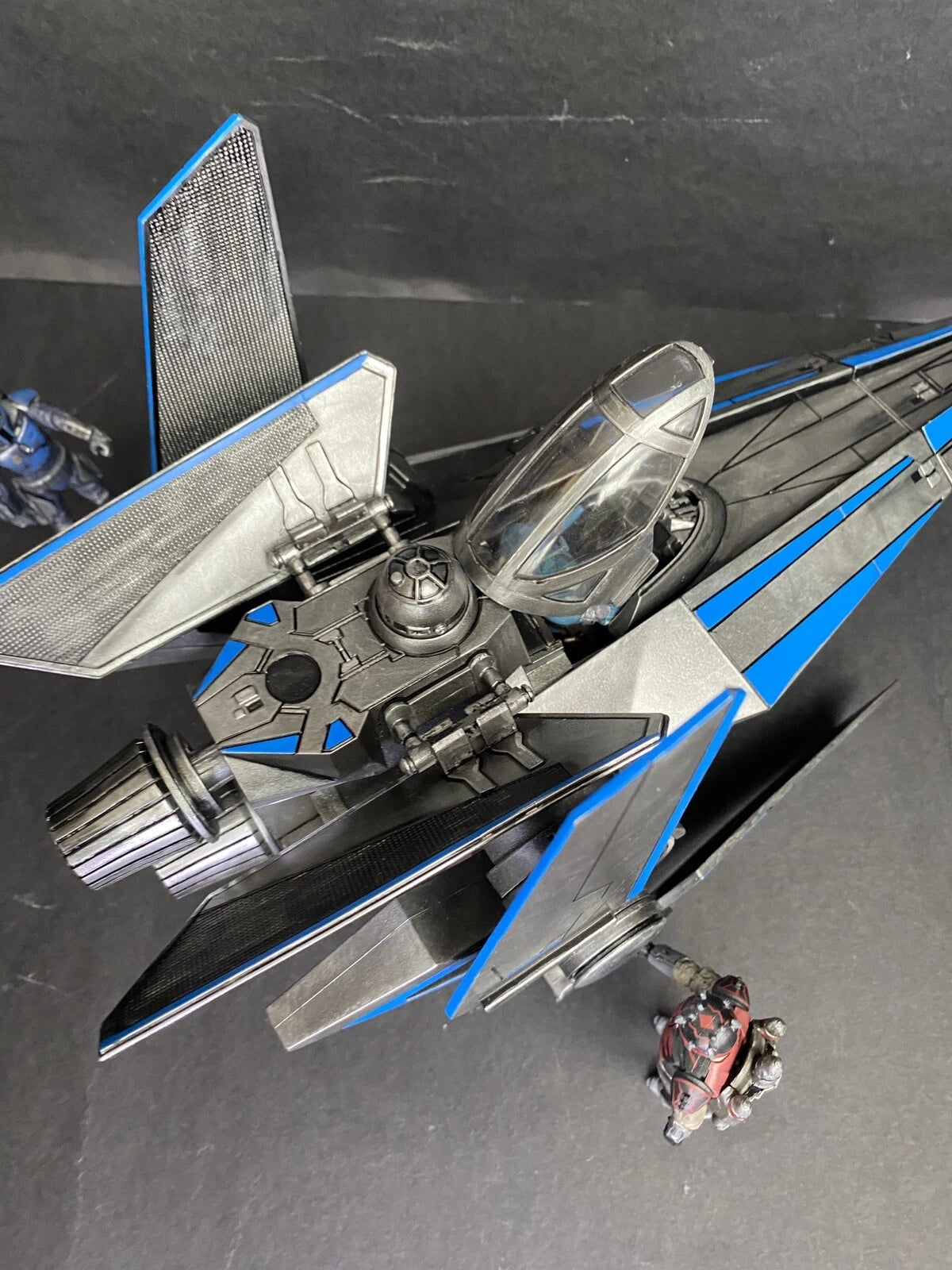 Star Wars V-Wing Interceptor — Blue Sith Maul Shadow Lord refit collectible