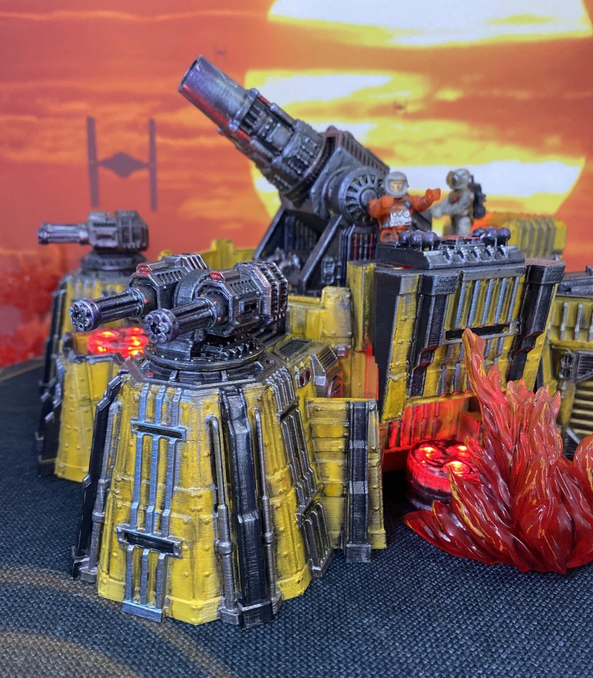 CINDERLINE BATTERY MASK Scale V.E.N.O.M. Siege Emplacement Diorama Hand-Painted