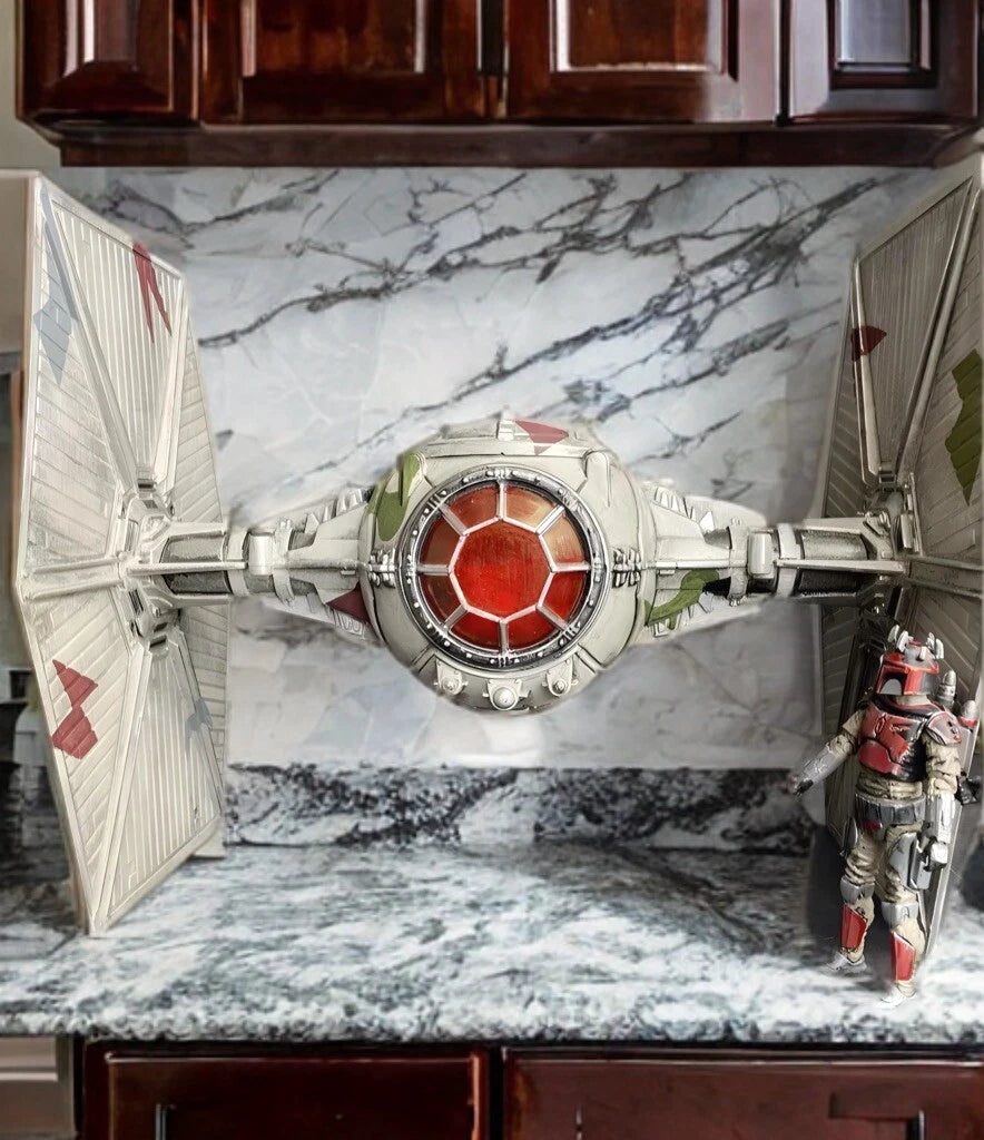 Star Wars Stormglass Sentry Winter-Theatre TIE Custom 1:18 Hand-Painted One-Off