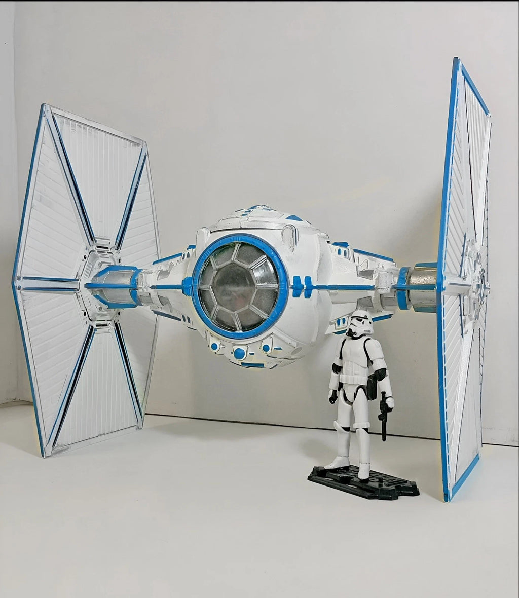 TIE Fighter “Glacier Warden” Interceptor Custom Star Wars Vintage Collectible