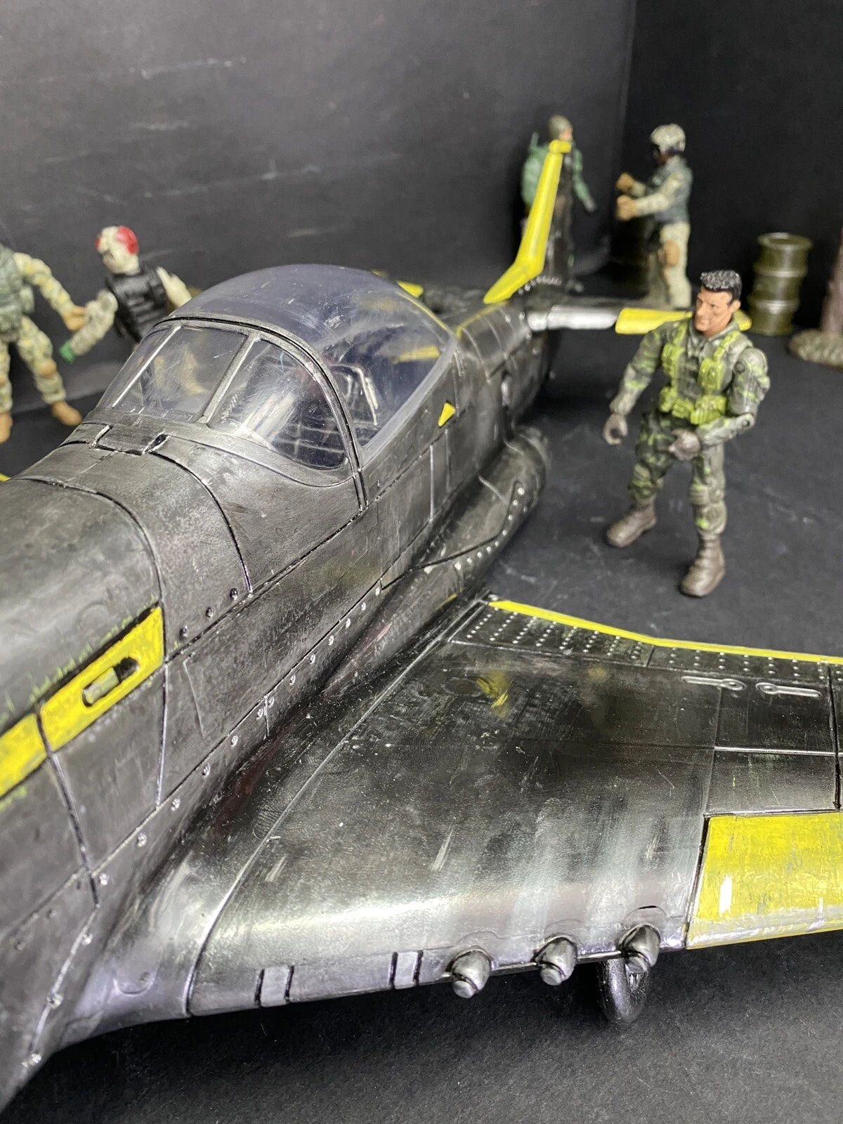 GI JOE COBRA Developmental Night Viper VX-9 Jet Fighter 1:18 handpainted Custom
