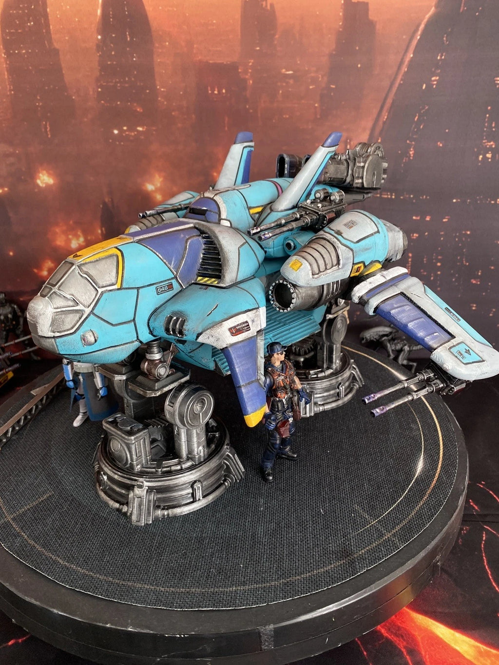 Tyrell Sector Interceptor K-410 | Custom Blade Runner Gunship vintage Diorama