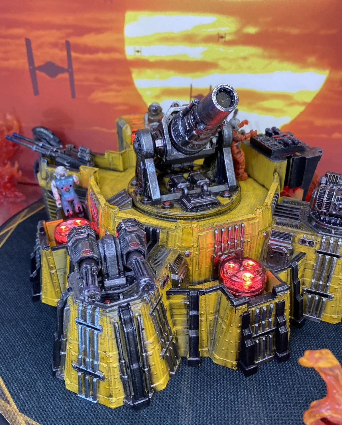 CINDERLINE BATTERY MASK Scale V.E.N.O.M. Siege Emplacement Diorama Hand-Painted