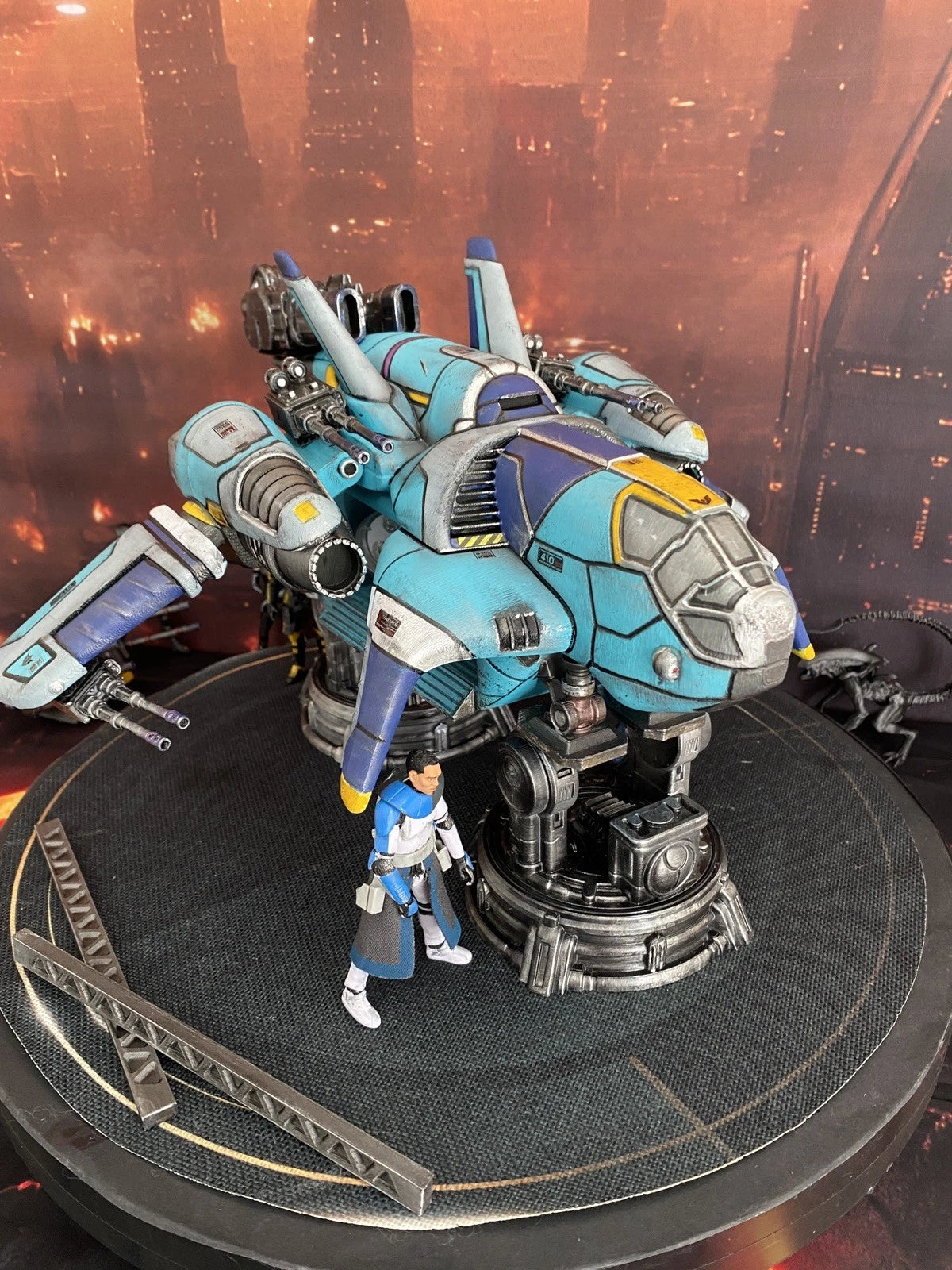 Tyrell Sector Interceptor K-410 | Custom Blade Runner Gunship vintage Diorama