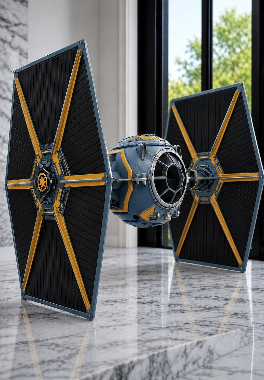 Mandalorian TIE Fighter Commission Star Wars Andor Vintage Sith Kenner Custom