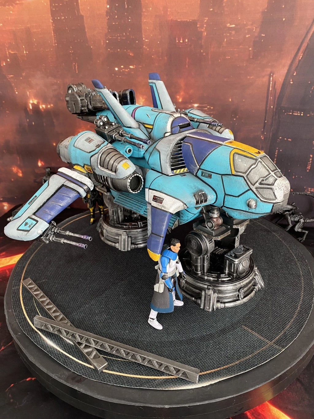 Tyrell Sector Interceptor K-410 | Custom Blade Runner Gunship vintage Diorama