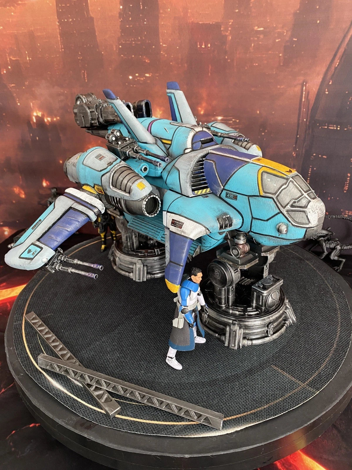 Tyrell Sector Interceptor K-410 | Custom Blade Runner Gunship vintage Diorama