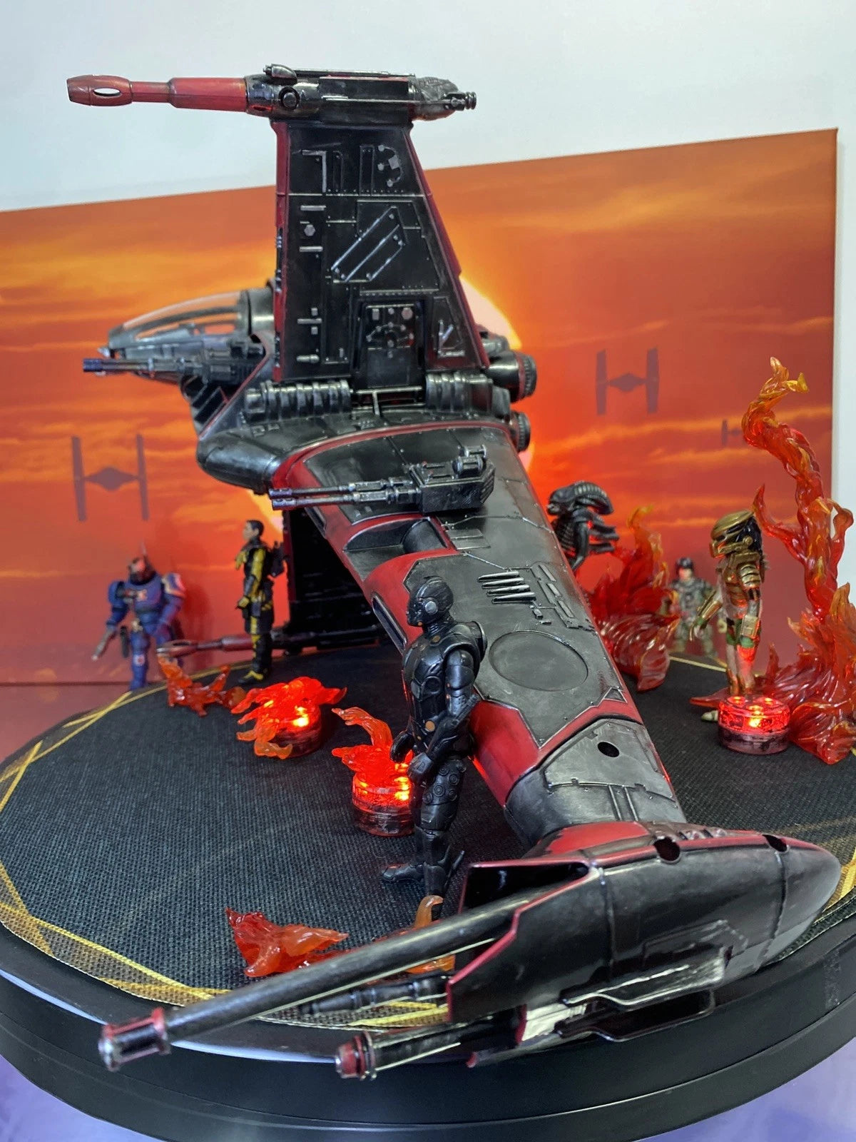 Sable Lancer — Custom Star Wars B-Wing Fighter Vintage Kenner Sith Jedi Custom