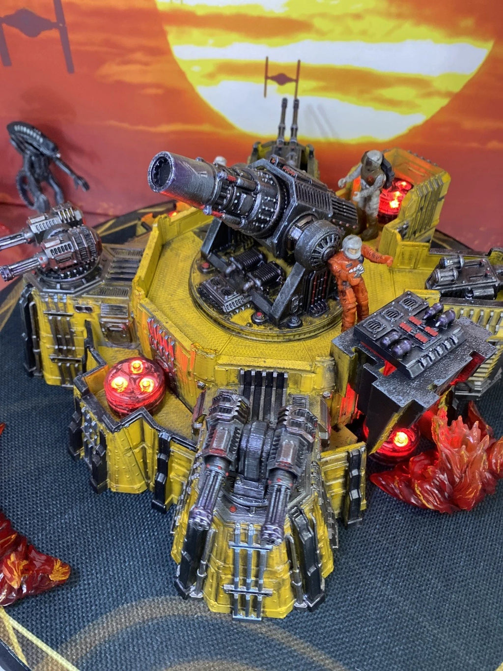 CINDERLINE BATTERY MASK Scale V.E.N.O.M. Siege Emplacement Diorama Hand-Painted