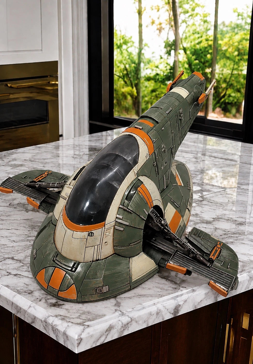 Star Wars Slave 1 Boba Fett Mandalorian Custom Repaint Commission Firespray