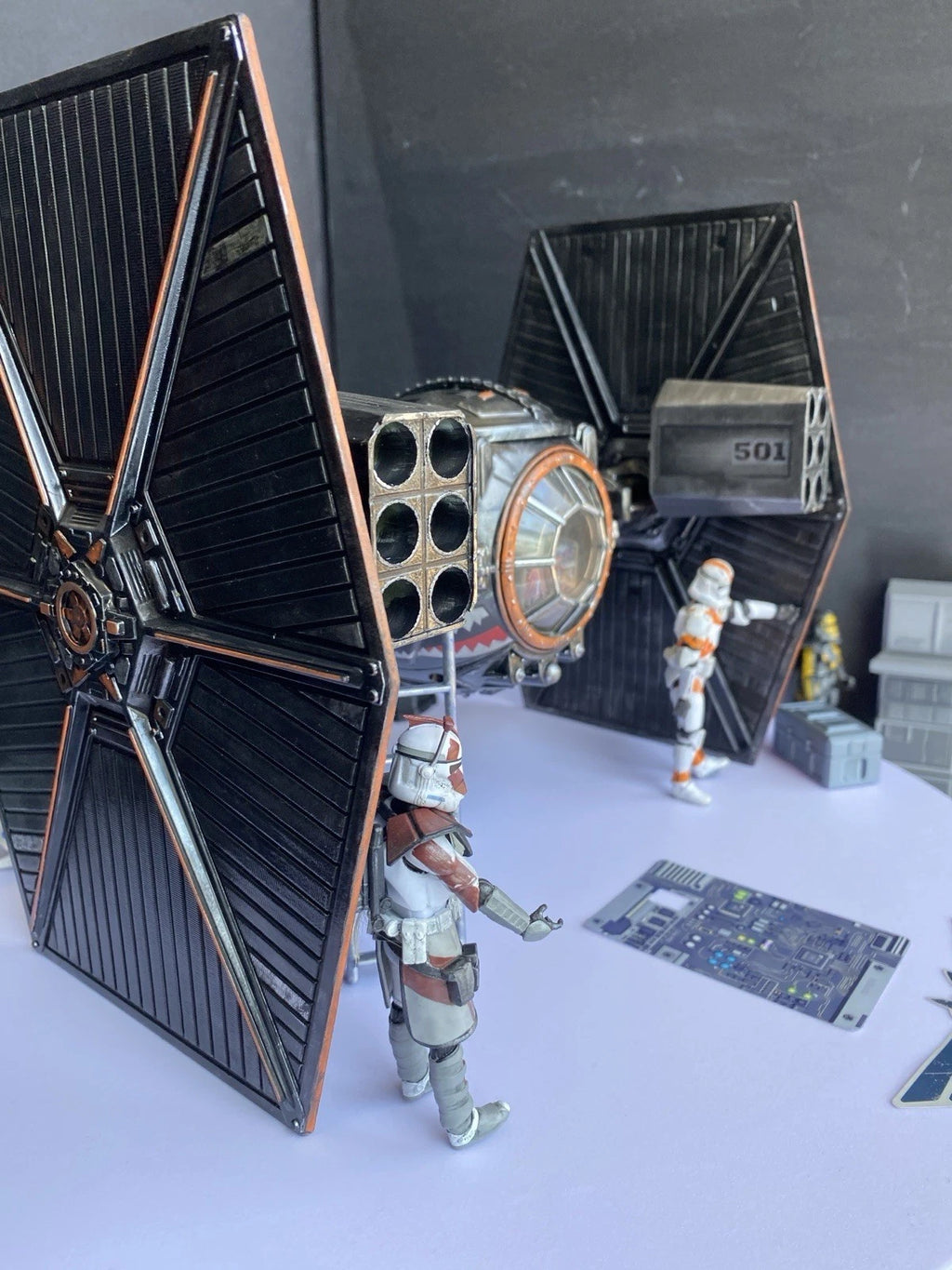 Star Wars TIE Fighter Custom Imperial Andor Rogue One Kenner Vintage Sith Empire