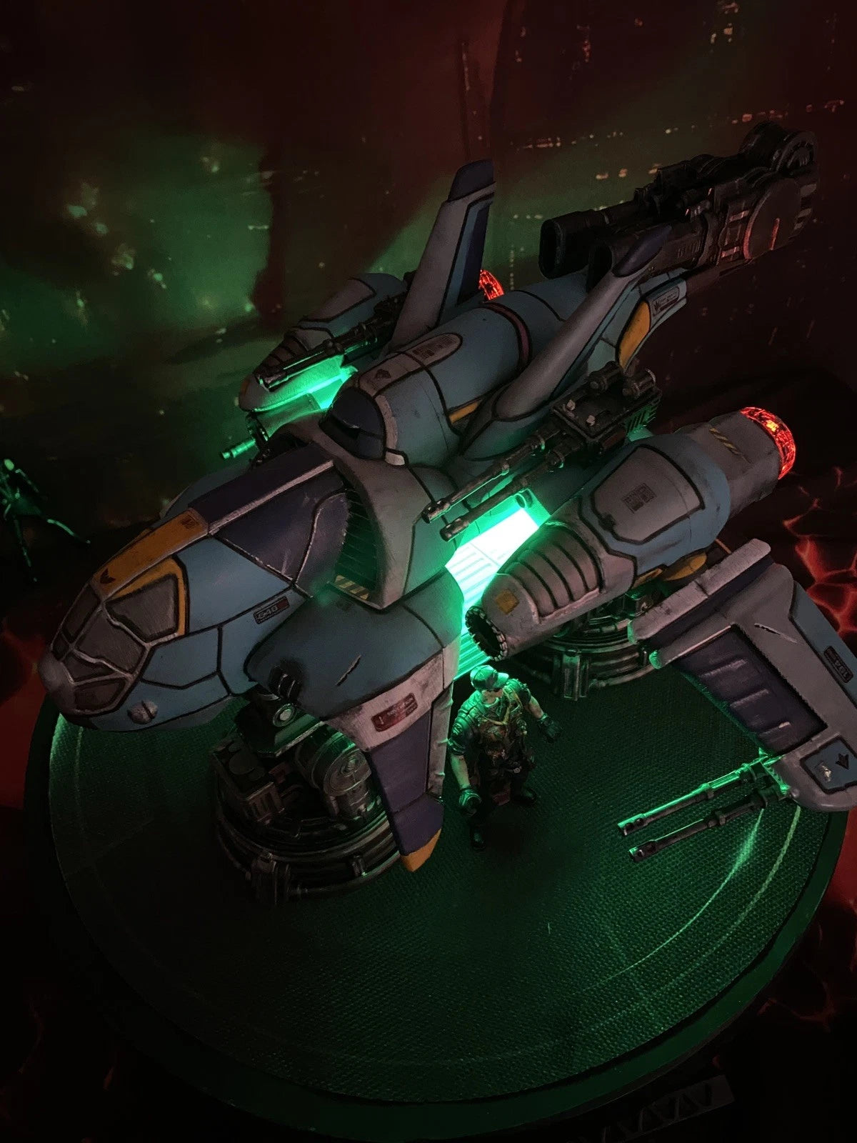 Tyrell Sector Interceptor K-410 | Custom Blade Runner Gunship vintage Diorama