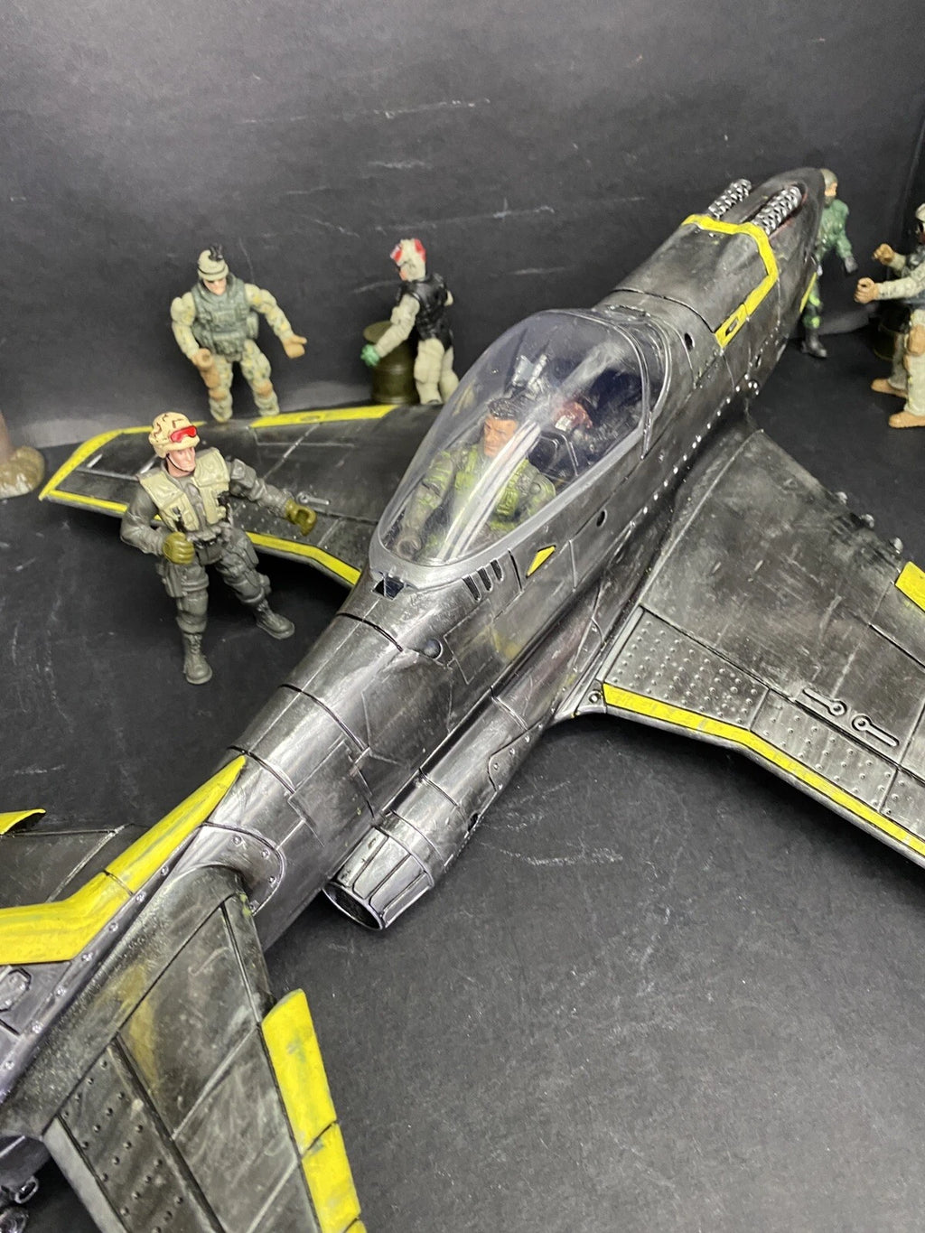 GI JOE COBRA Developmental Night Viper VX-9 Jet Fighter 1:18 handpainted Custom
