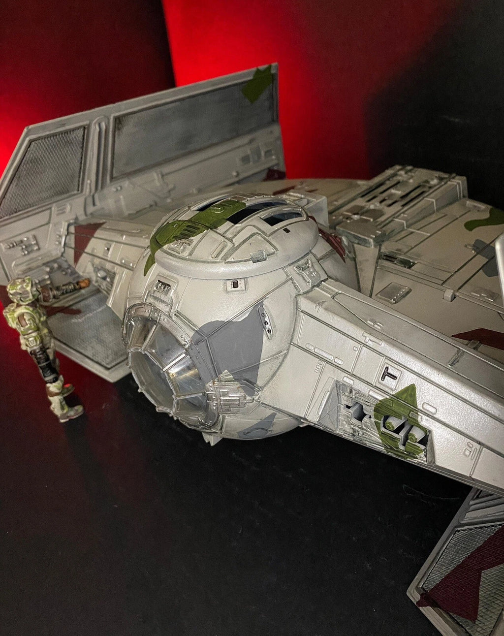 Star Wars Jungle Recon Tie Fighter Interceptor Sith Empire Vintage Kenner Custom - view 19