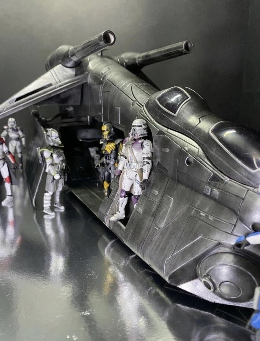 Star Wars Obsidian Gunship — Imperial Gunship Custom Hand-Painted vintage Kenner - view 6