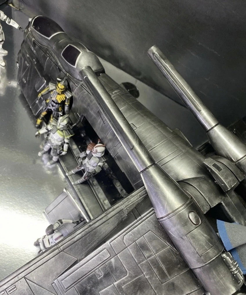 Star Wars Obsidian Gunship — Imperial Gunship Custom Hand-Painted vintage Kenner - view 4