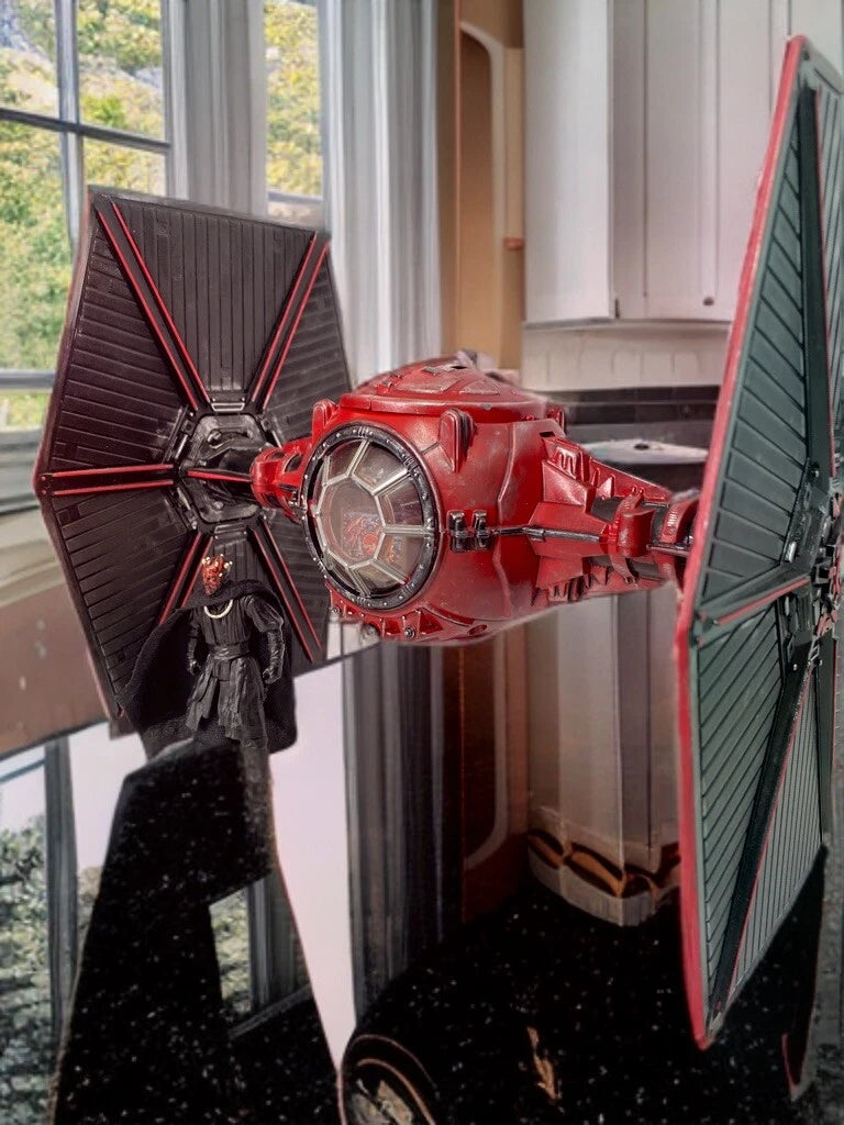 Star Wars Crimson Reaper Tie Fighter Interceptor Kenner Vintage Empire custom