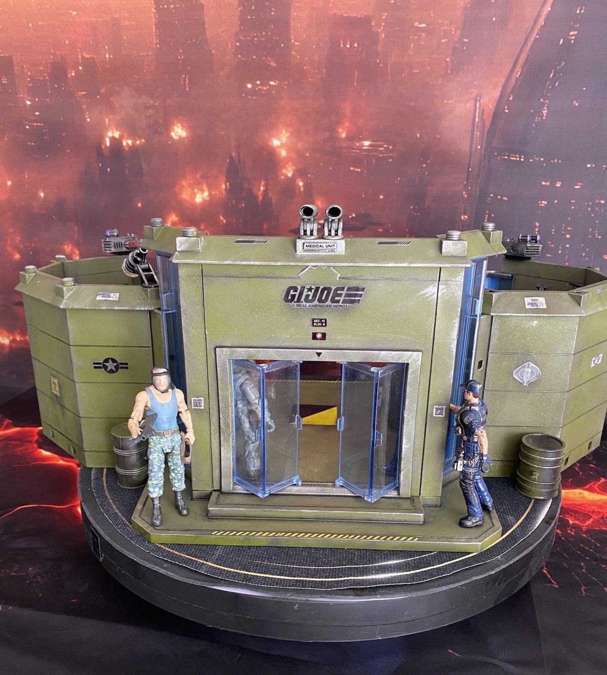 GI JOE COBRA Medical Lab Diorama 1:18 3.75 Collectible series Vintage Custom