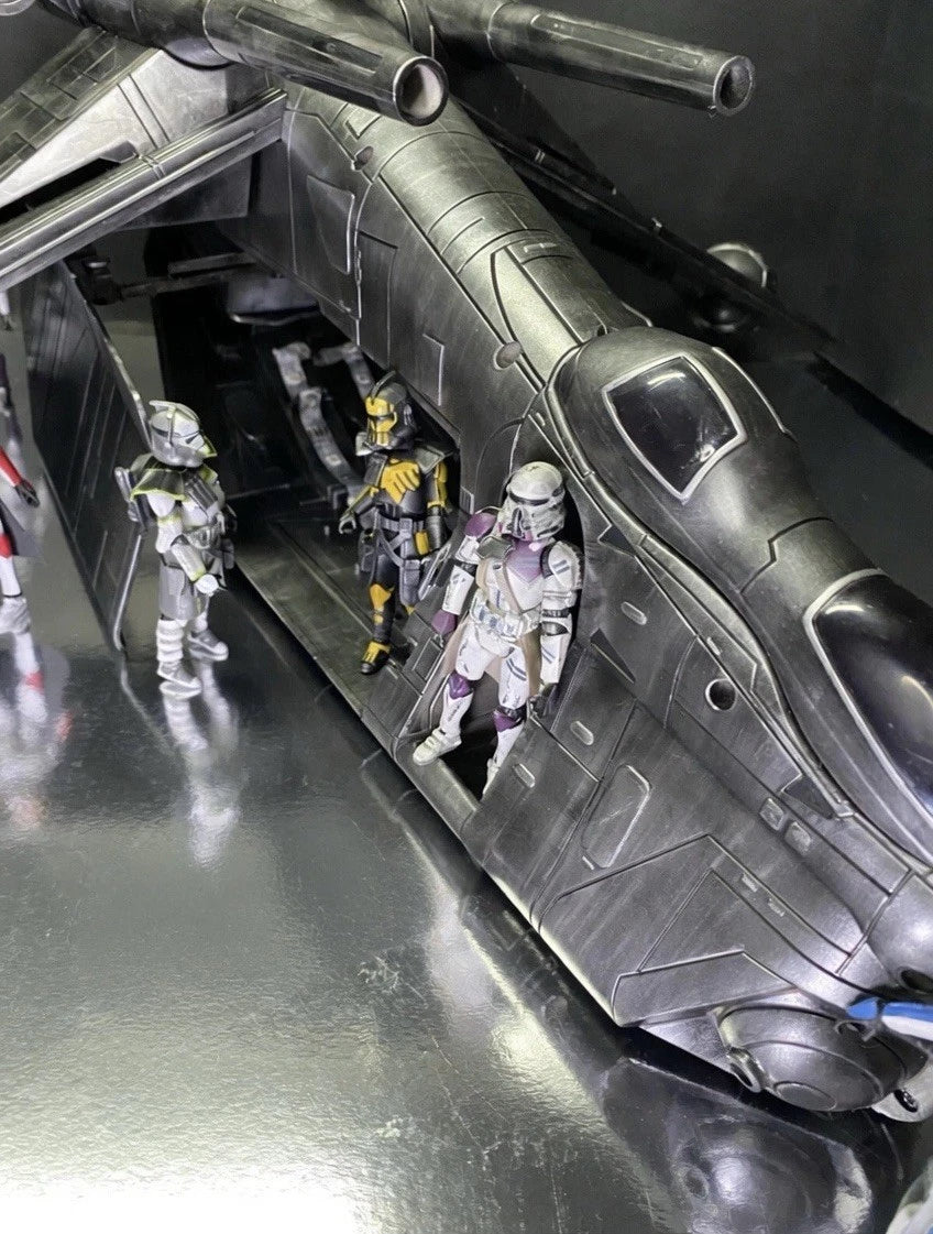 Star Wars Obsidian Gunship — Imperial Gunship Custom Hand-Painted vintage Kenner - view 13