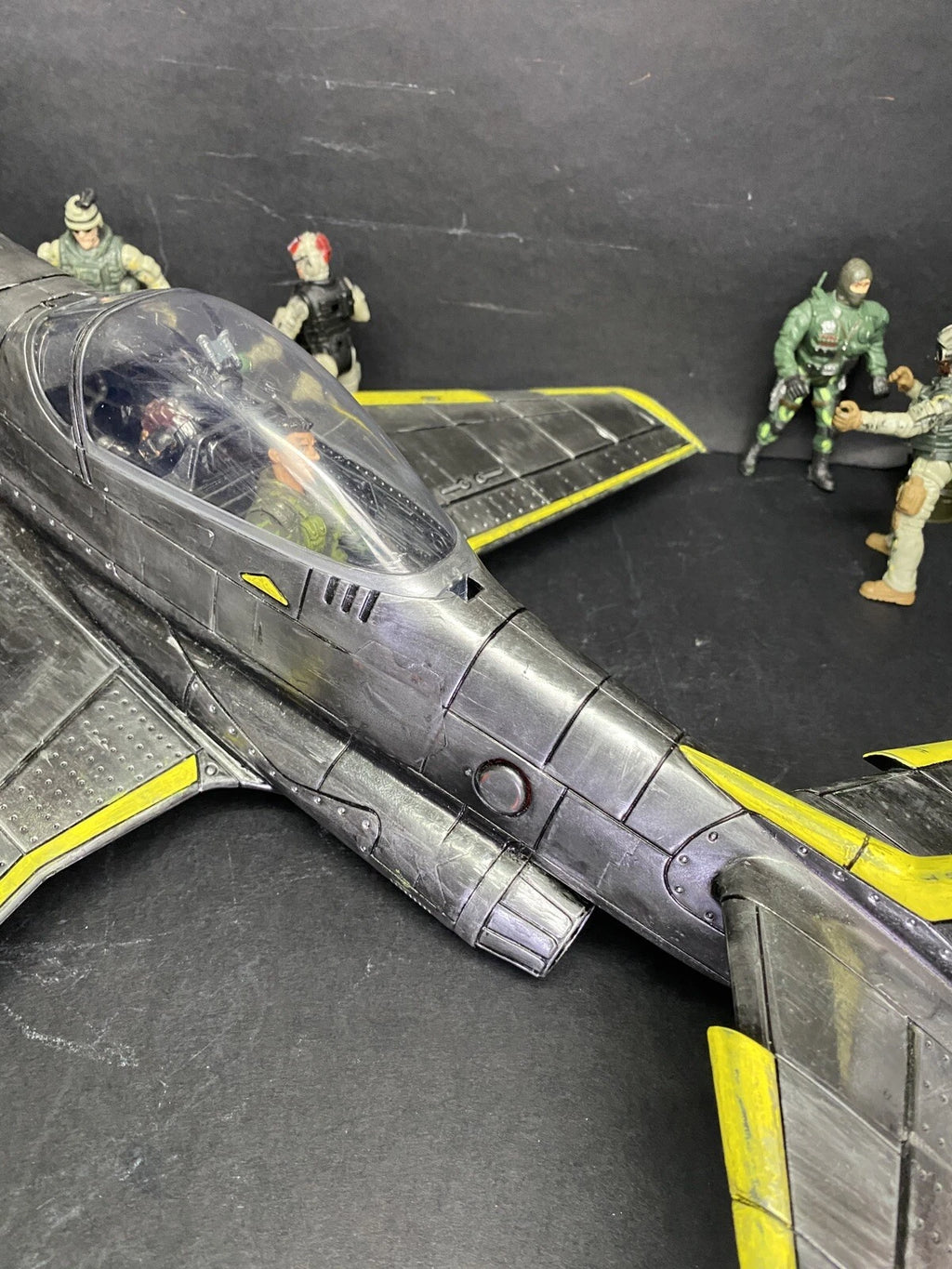 GI JOE COBRA Developmental Night Viper VX-9 Jet Fighter 1:18 handpainted Custom