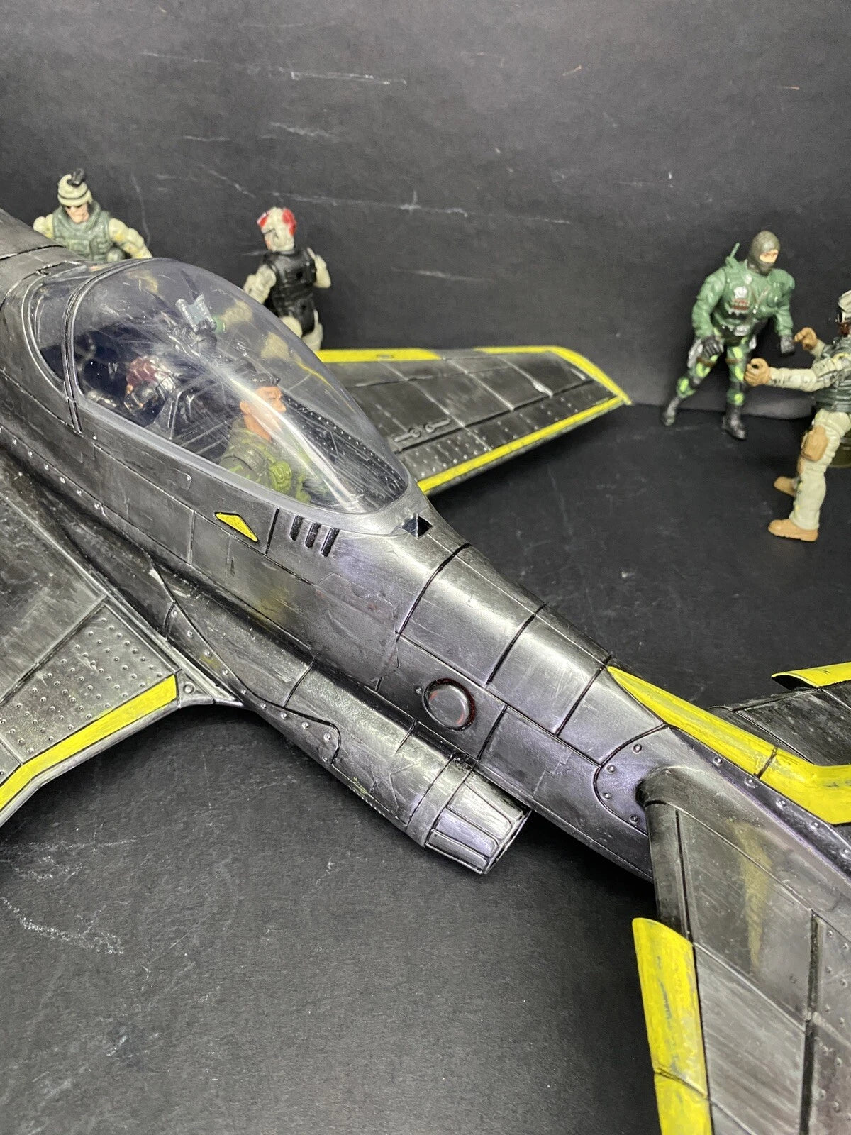 GI JOE COBRA Developmental Night Viper VX-9 Jet Fighter 1:18 handpainted Custom