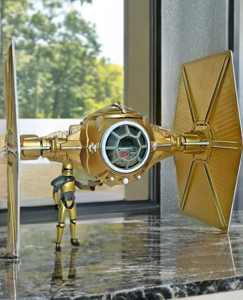 Aurek-Class “Gilded Fang” TIE Fighter | Custom Imperial Starfighter Hand-Painted